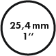 Diamètre du tube central 25,4mm